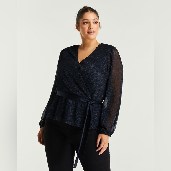 027. NWT Estelle Gloria Tie Top Formal 2X - Picture 1 of 11